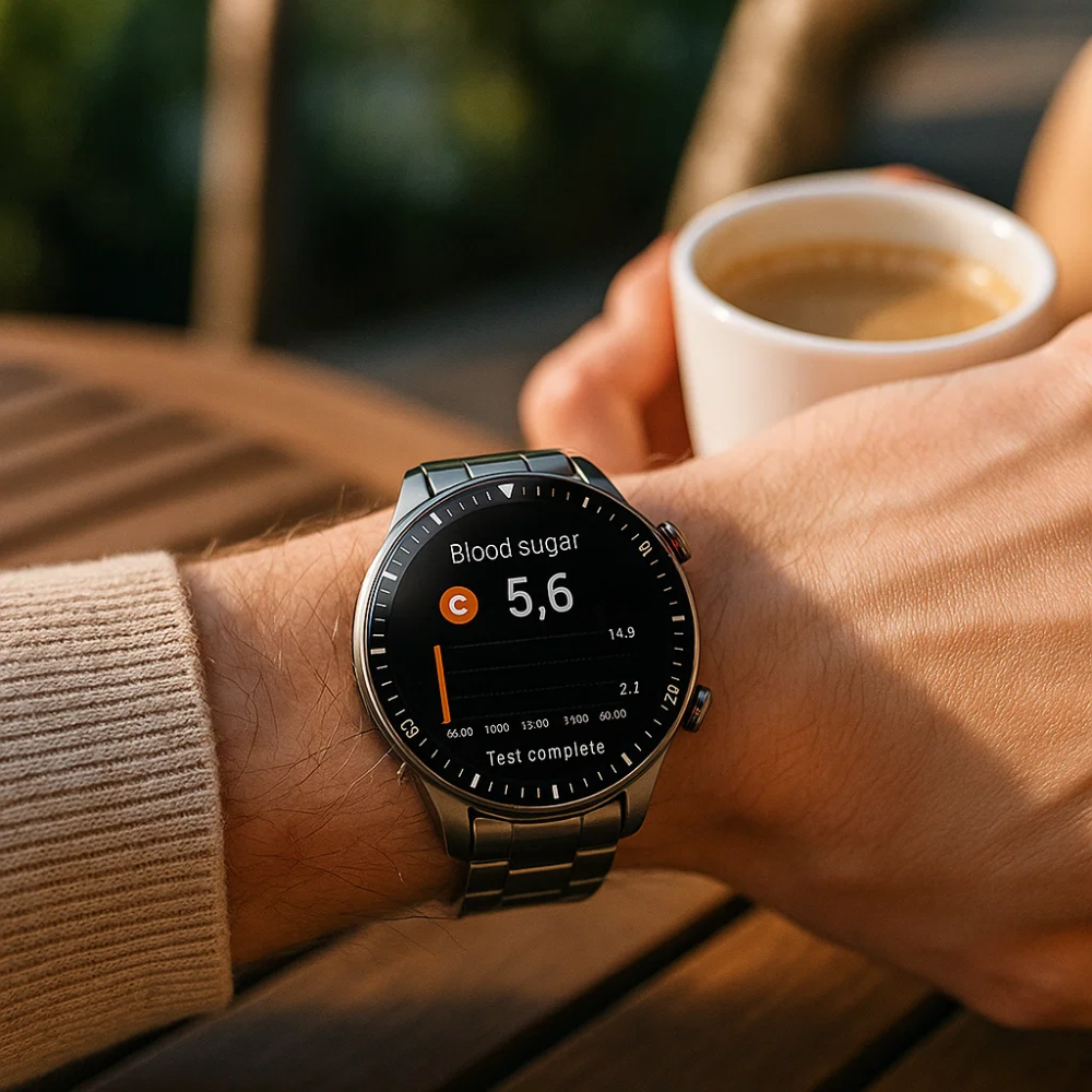 Diabetes Smartwatch with Glucose Monitoring – Non-Invasive Blood Sugar Tester for Health & Fitness