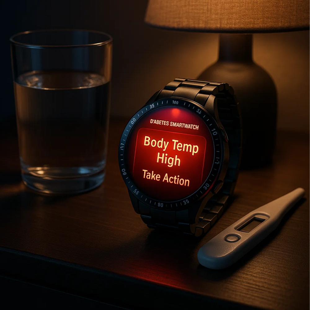 Diabetes Smartwatch with Glucose Monitoring – Non-Invasive Blood Sugar Tester for Health & Fitness