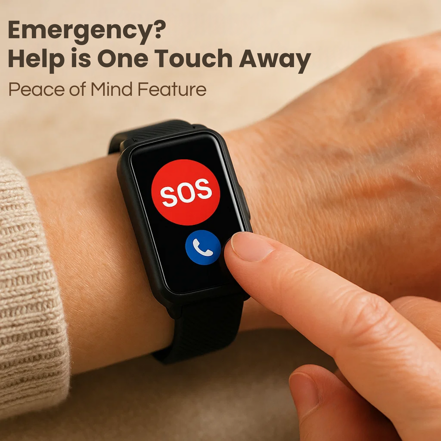 Fall Detection Watch for Seniors - 4G Medical Alarm with GPS & SOS Smart Watch
