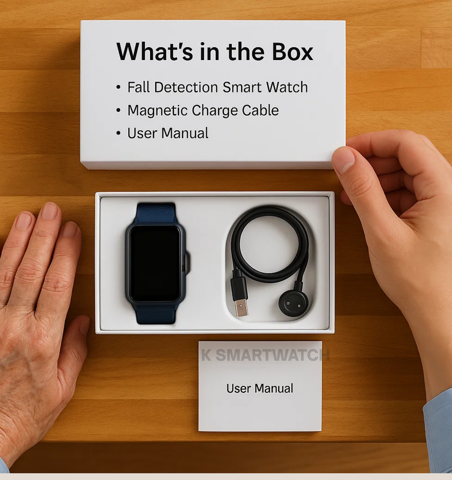 Fall Detection Watch for Seniors - 4G Medical Alarm with GPS & SOS Smart Watch