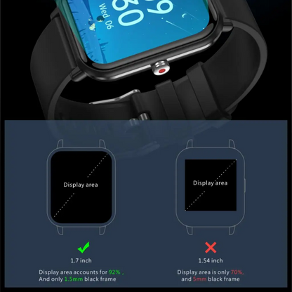 2024 Blood Pressure Monitor Wrist Face Sport Waterproof Blood Pressure Smart Watch For Android iOS