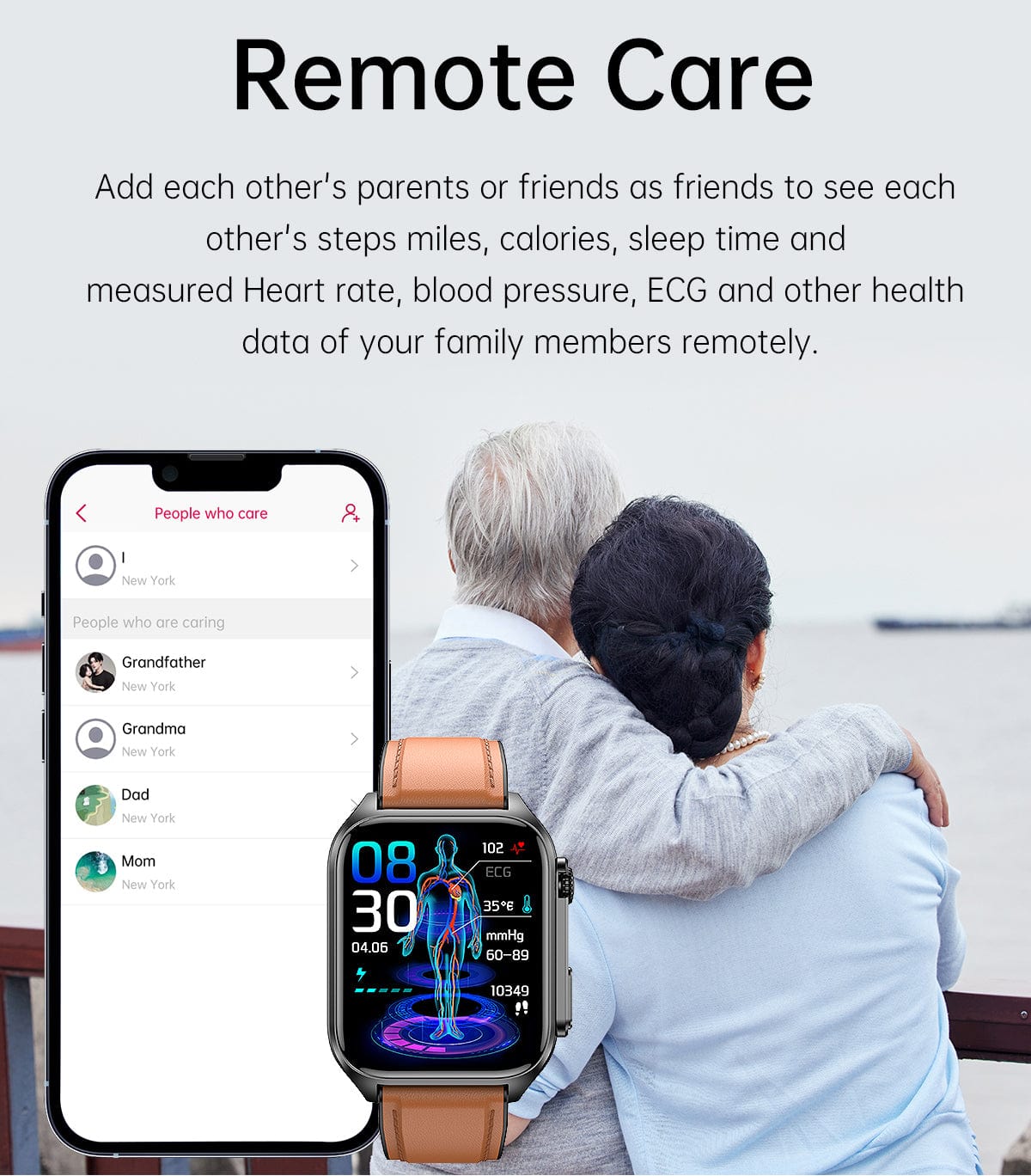Vitality Smart Watch - Health and Fit Tracker All-In-One Monitoring Waterproof