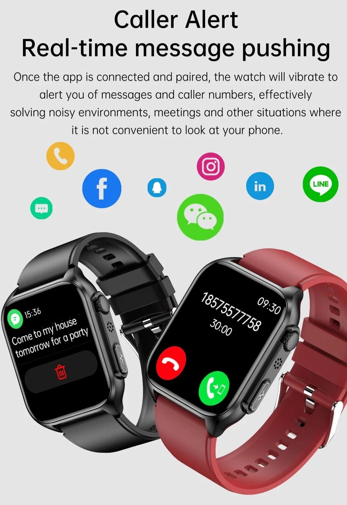 Vitality Smart Watch - Health and Fit Tracker All-In-One Monitoring Waterproof