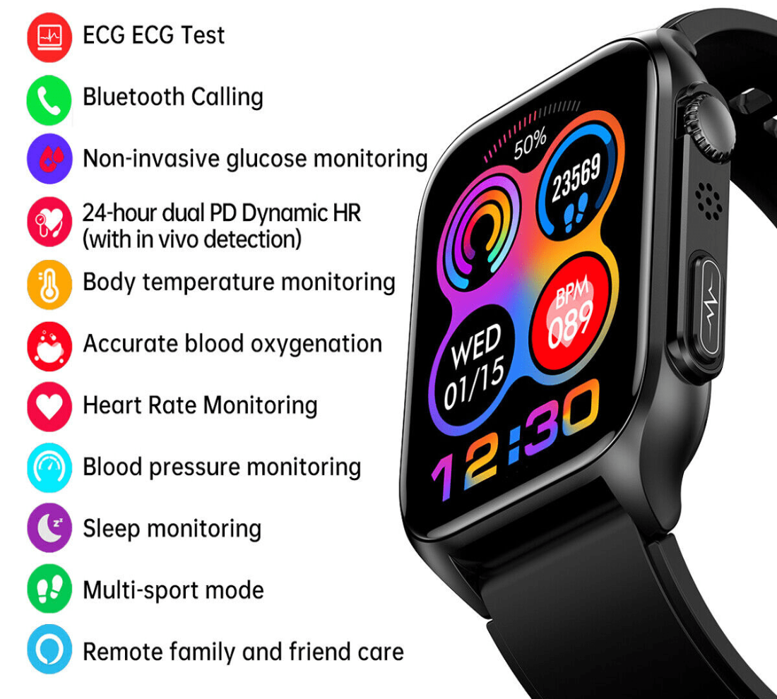 Vitality Smart Watch - Health and Fit Tracker All-In-One Monitoring Waterproof