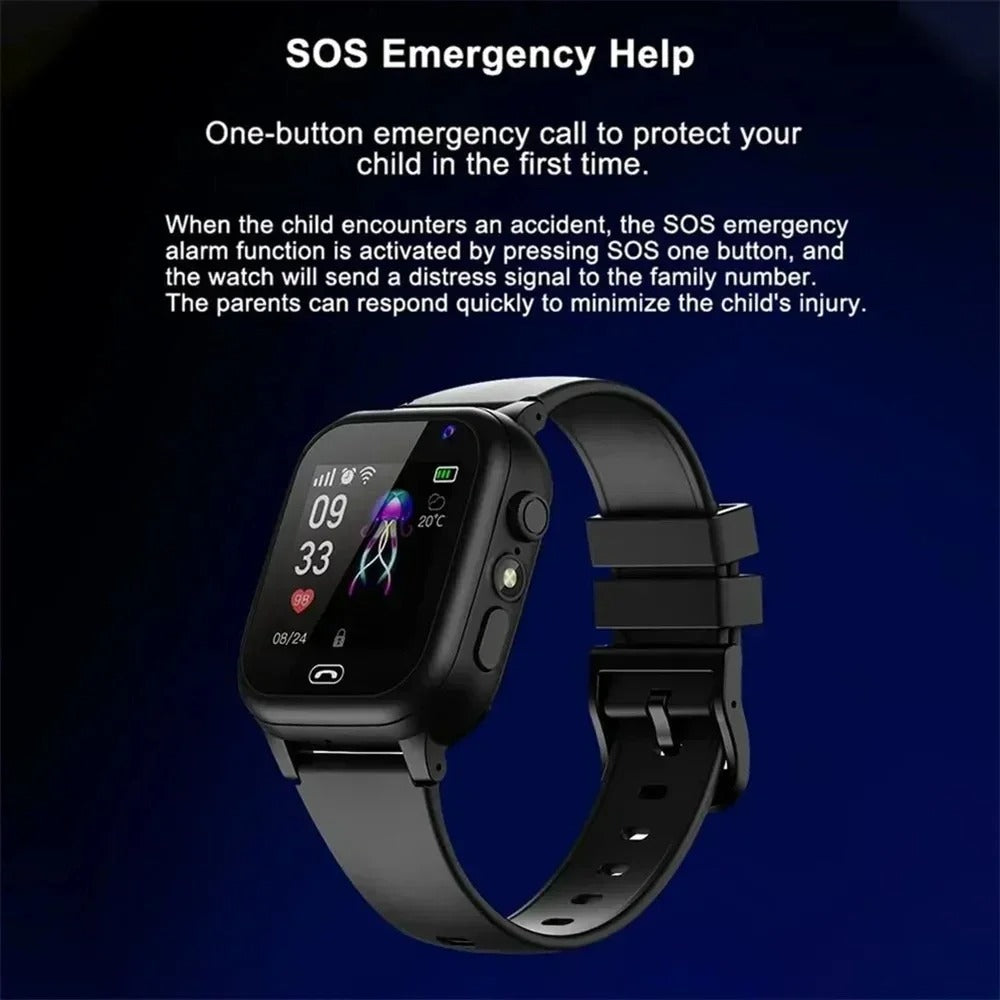 4G Kids GPS Smart Watch - Video Calls, SOS, and Games for Childs