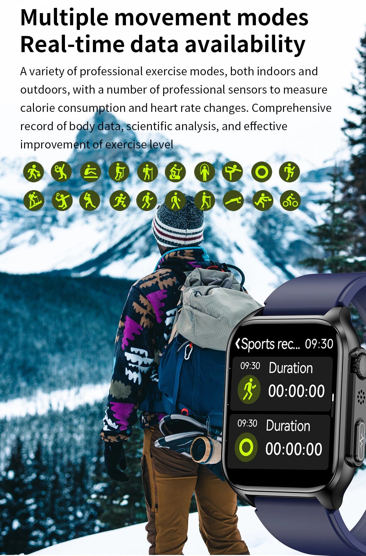 Vitality Smart Watch - Health and Fit Tracker All-In-One Monitoring Waterproof