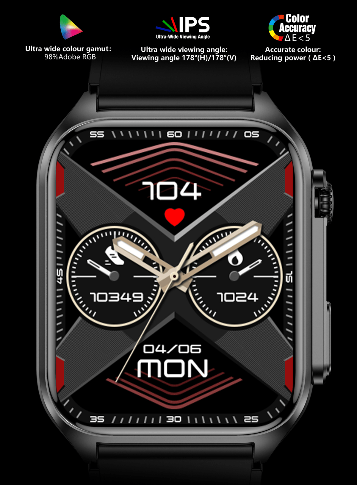 Vitality Smart Watch - Health and Fit Tracker All-In-One Monitoring Waterproof