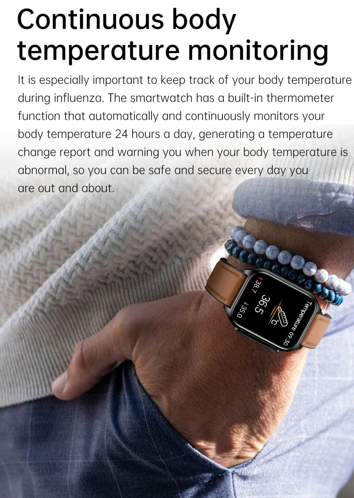 Vitality Smart Watch - Health and Fit Tracker All-In-One Monitoring Waterproof