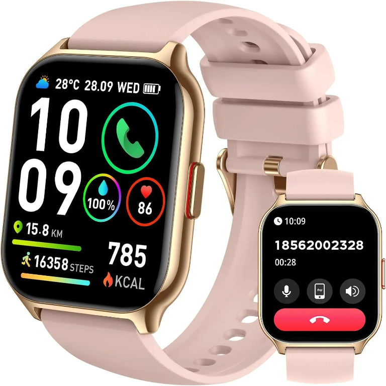Active Women | Luxurius Rose Gold Smartwatch | Health & Fitness Tracker | Elegant Design with Advanced Features