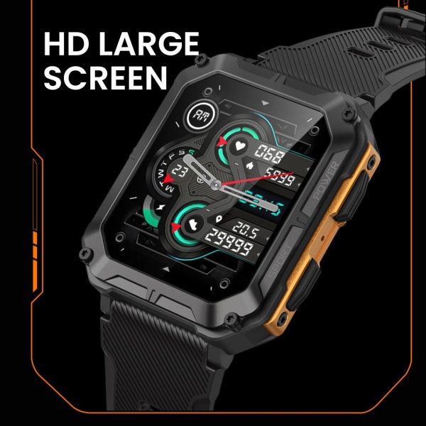 Titan Force Pro - Smart Fitness Tracker Smartwatch with Heart Rate Monitor, GPS, and Waterproof Design for Outdoor Activities and Daily Use
