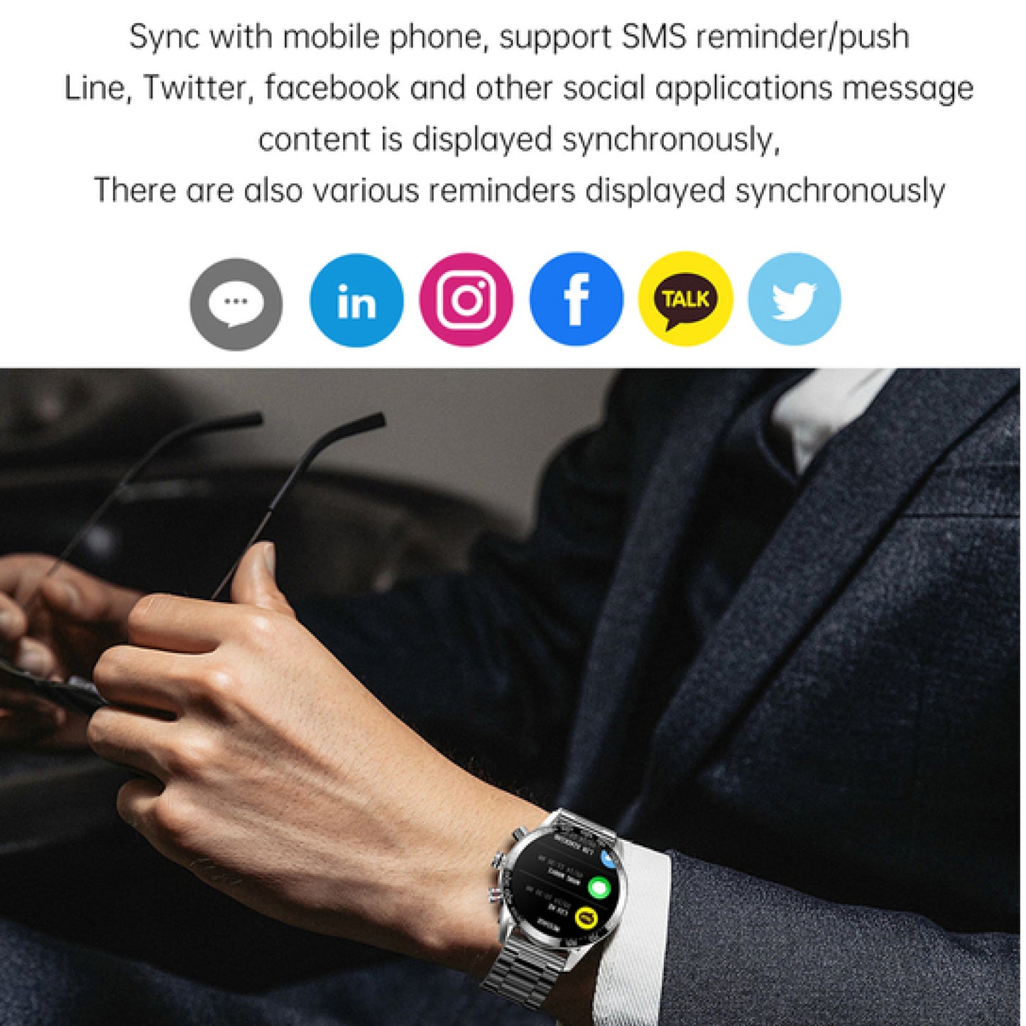 Lige Men's Smartwatch: Advanced Tech Meets Classic Style - Multi-Functional and Elegant Smart Watch for the Modern Man