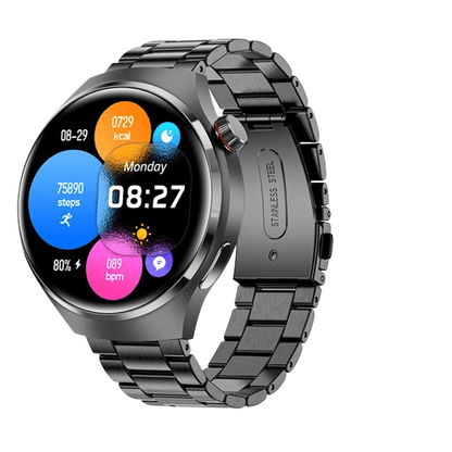 Stainless Steel Black Smart Watch for Men Android Watch UK | LK 126®