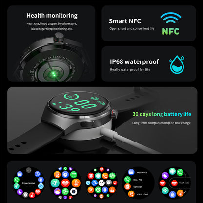 HealthSense BP Smartwatch: Blood Pressure Monitor Watch - Accurate Health Tracking, Essential for Wellness and Fitness