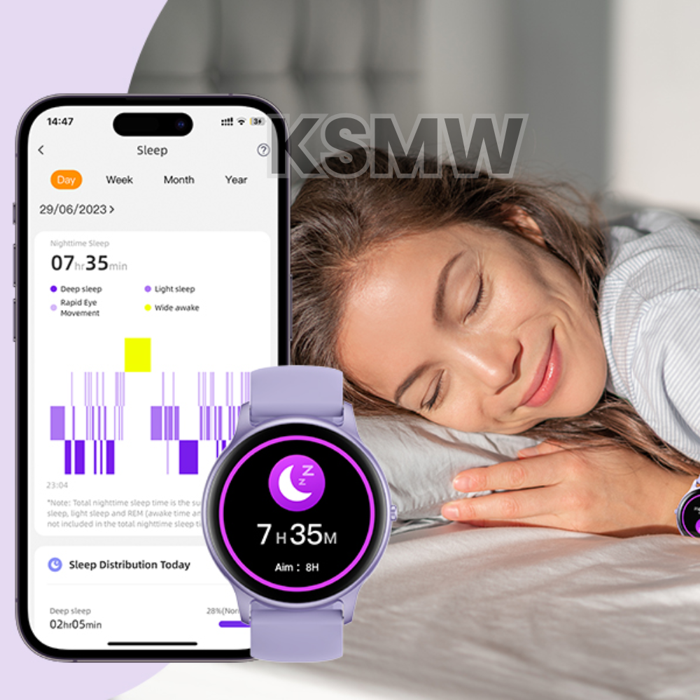 Android Smart Watches for Women – Super-Slim Lightweight Smartwatch with Bluetooth Calls, Health & Fitness Tracking, 14-Day Battery, Android iOS