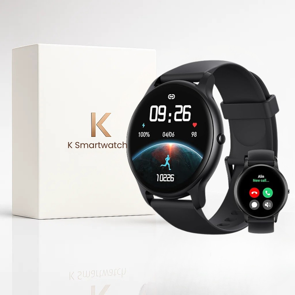 Best Smartwatch for Women UK – Eterna Gold Smart Watch with Bluetooth Calls, Long Battery Life, Fitness & Health Tracker, Waterproof Android iOS