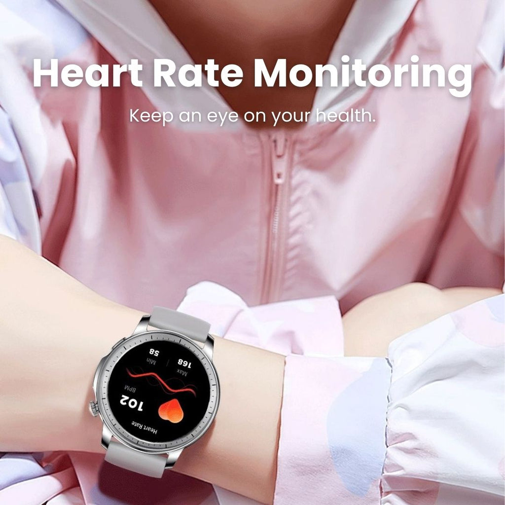 S25 2-in-1 Smartwatch | Gold Strap, AMOLED Display & Health Monitoring for Active Women
