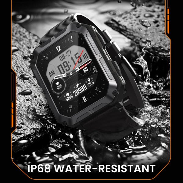Titan Force Pro - Smart Fitness Tracker Smartwatch with Heart Rate Monitor, GPS, and Waterproof Design for Outdoor Activities and Daily Use