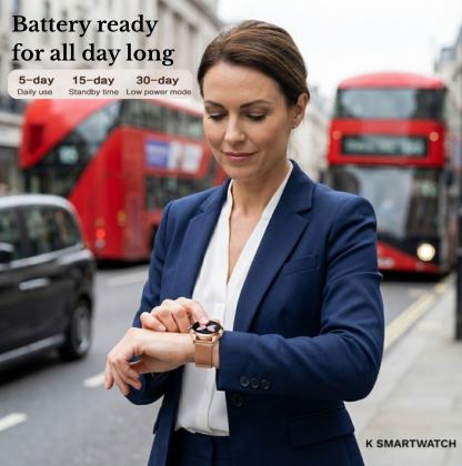 Luxe Galaxy Smartwatch for Women | Stainless Steel Smartwatch | Rose Gold/Silver