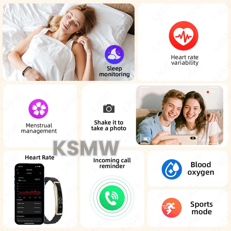 Waterproof Watches for Women – Slim Smartwatch for Swimming with Heart Rate & SpO2 Monitor, Sleep & Fitness Tracking, Long Battery, Android iOS