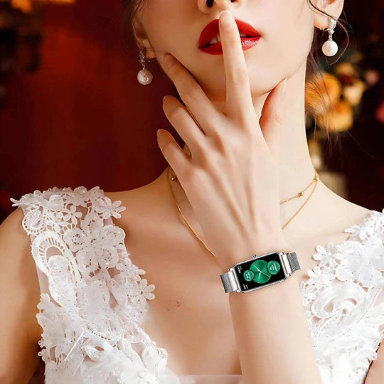 Ladies Smart Health Watch – Heart Rate, BP & Fitness Tracking with Elegant Slim Design