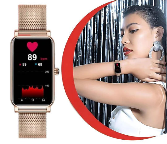 Ladies Smart Health Watch – Heart Rate, BP & Fitness Tracking with Elegant Slim Design
