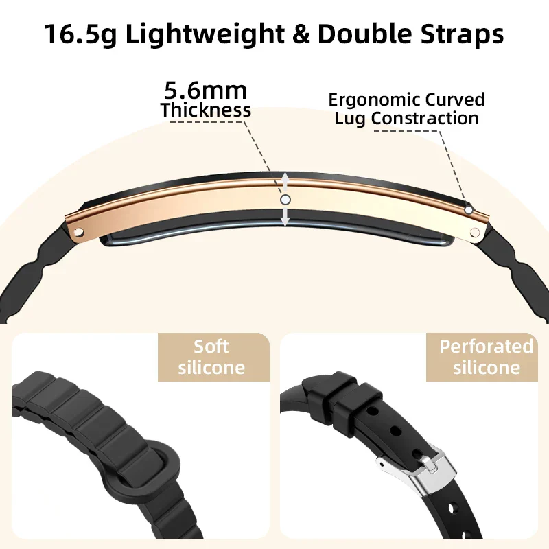 Waterproof Watches for Women – Slim Smartwatch for Swimming with Heart Rate & SpO2 Monitor, Sleep & Fitness Tracking, Long Battery, Android iOS