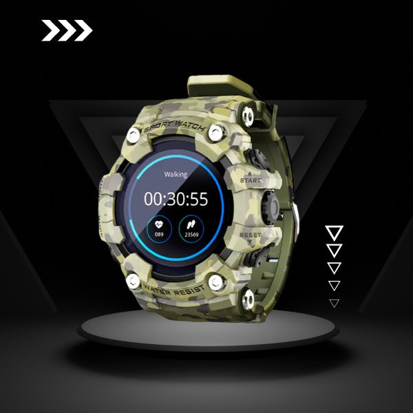 Tactical Rugged Smartwatch - Military-Grade Durability with Sport Features - Ideal for Tough Environments