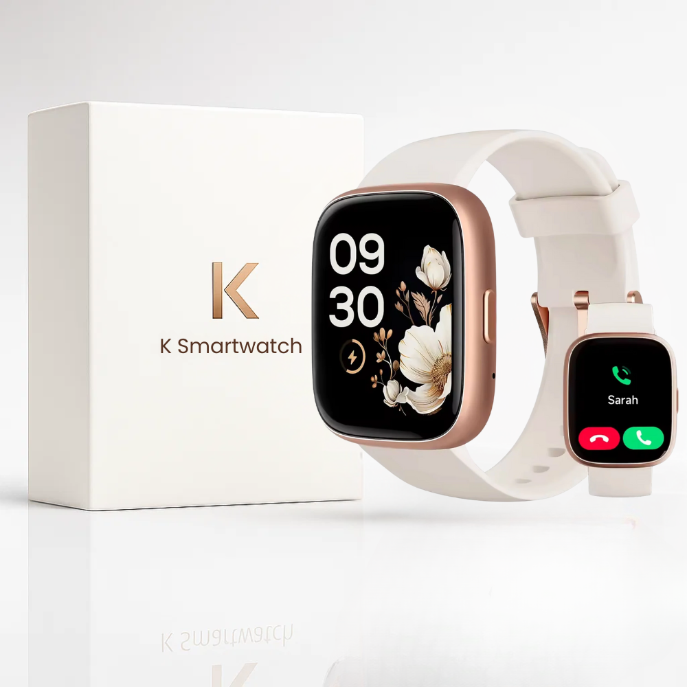 Women’s Step Counter Watch – Smart Watch with 1.85" Large Face, Bluetooth Calling, Blood Pressure & Heart Rate Monitor, Waterproof, Long Battery Life