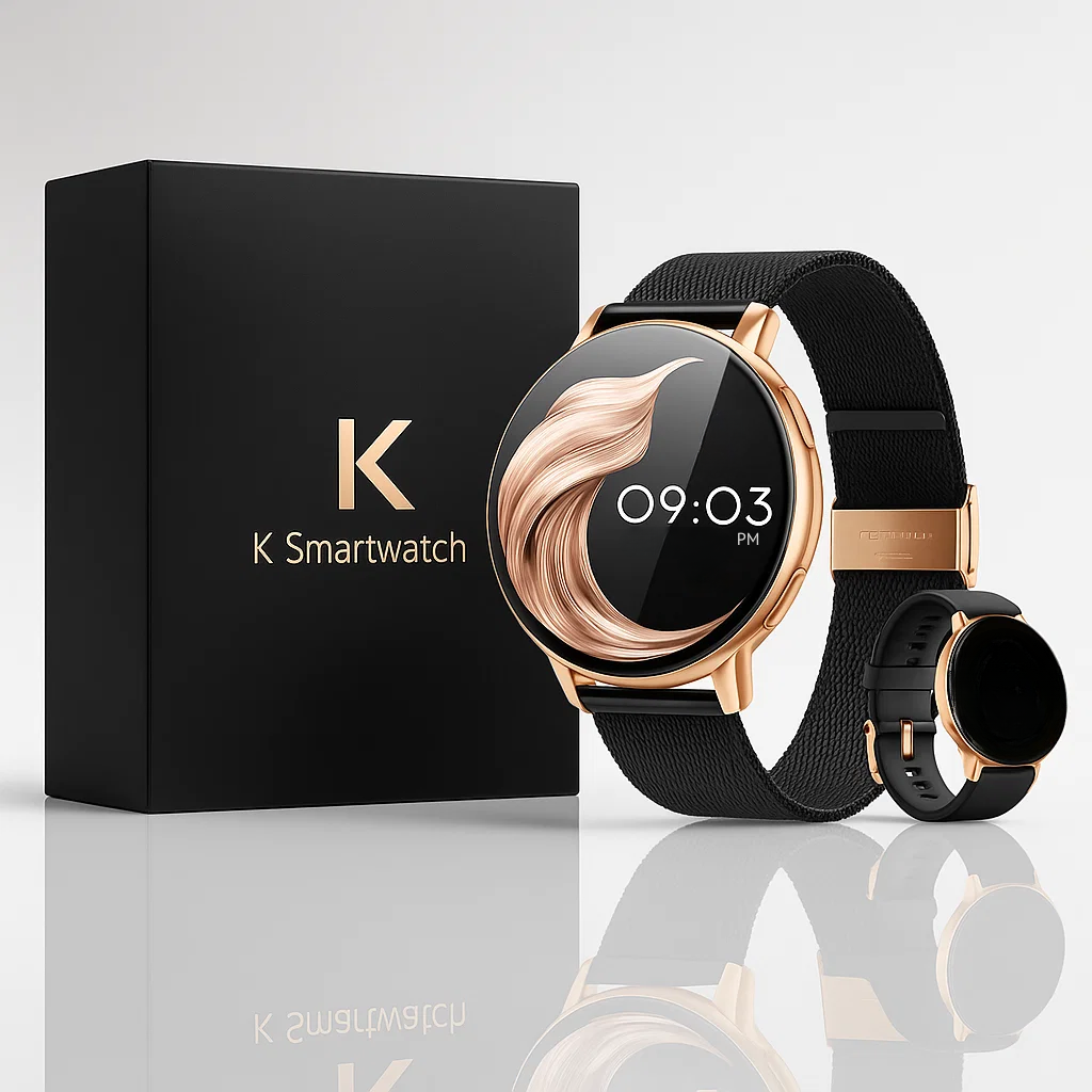 Womens Smart Watch UK – Rose Gold Smartwatch with Bluetooth Calls, Health & Fitness Tracker, Waterproof, 7–10 Day Battery, 2 Straps Android iOS