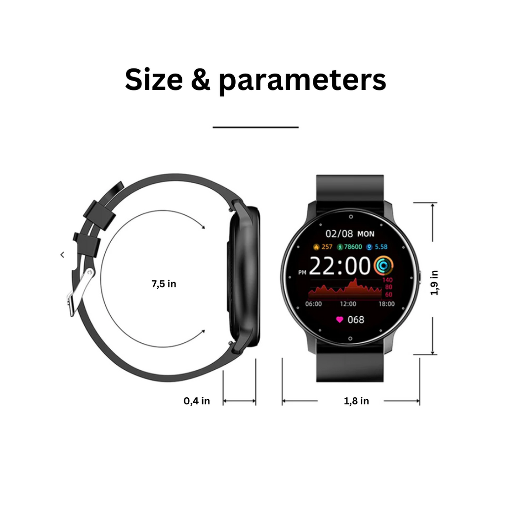 Smartwatch Pro for Fitness – Waterproof Sports Watch with Heart Rate Monitoring