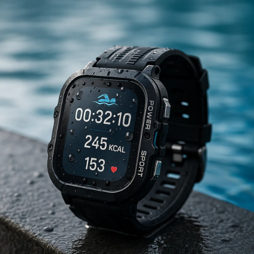 AquaPro Swimming Smartwatch: Waterproof Sports Watch - Ideal for Swimmers, Durable Water-Resistant Fitness Tracker