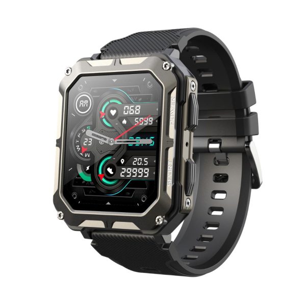 Titan Force Pro - Smart Fitness Tracker Smartwatch with Heart Rate Monitor, GPS, and Waterproof Design for Outdoor Activities and Daily Use