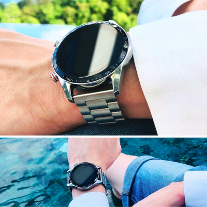 Metal Strap Men's Smart Watch – Stylish, Waterproof & Fitness Advanced Features
