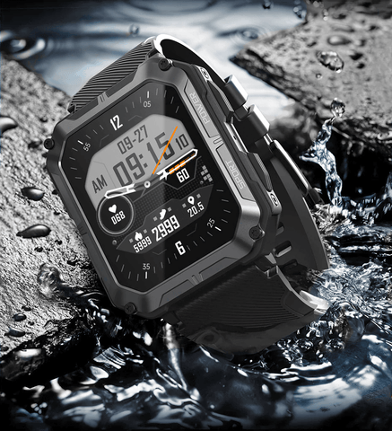 Indestructible Smartwatch for Men and Women - Waterproof Fitness Tracker with Heart Rate Monitor and GPS