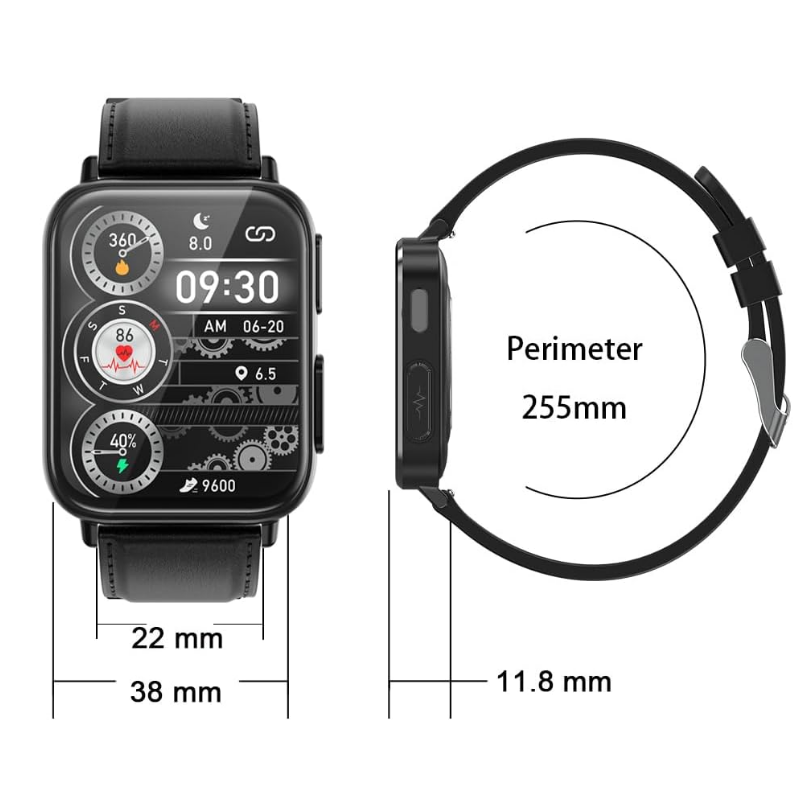 ECG Smartwatch with Blood Pressure Tracking – Designed for Active Living