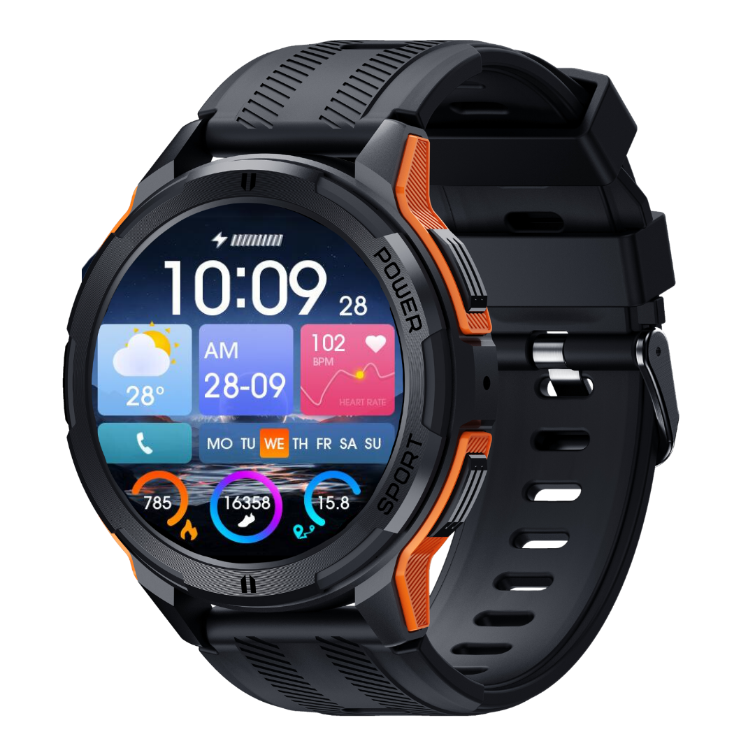 Rugged Smartwatch for Men - Tough, Indestructible Digital Watch Compatible with iPhone