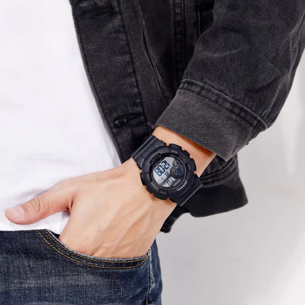 Men's Tactical Sports Watch - Square Style Military Grade with Shock Absorption & Water Resistance
