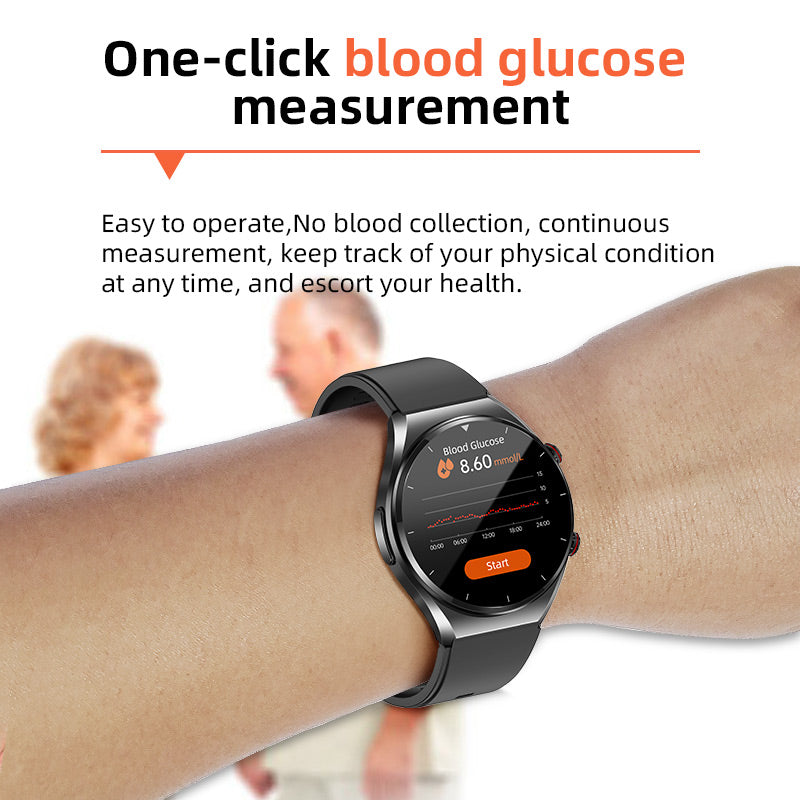 Blood Sugar & Blood Pressure Monitor Smartwatch | ECG, HRV & Heart Rate Tracking for Health Management