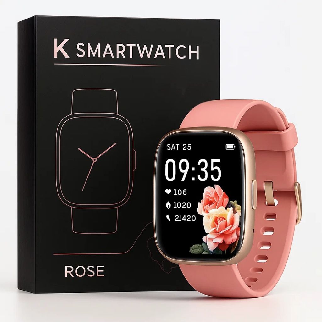 Rose Gold Watches for Women – Smartwatch with 1.83" HD Screen, Bluetooth Calls & Alexa, Health & Fitness Tracking, Waterproof, 7–10 Day Battery