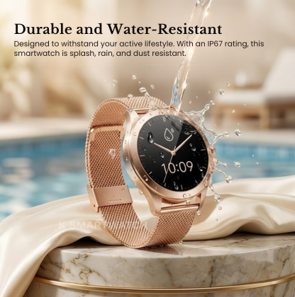 Luxe Galaxy Smartwatch for Women | Stainless Steel Smartwatch | Rose Gold/Silver