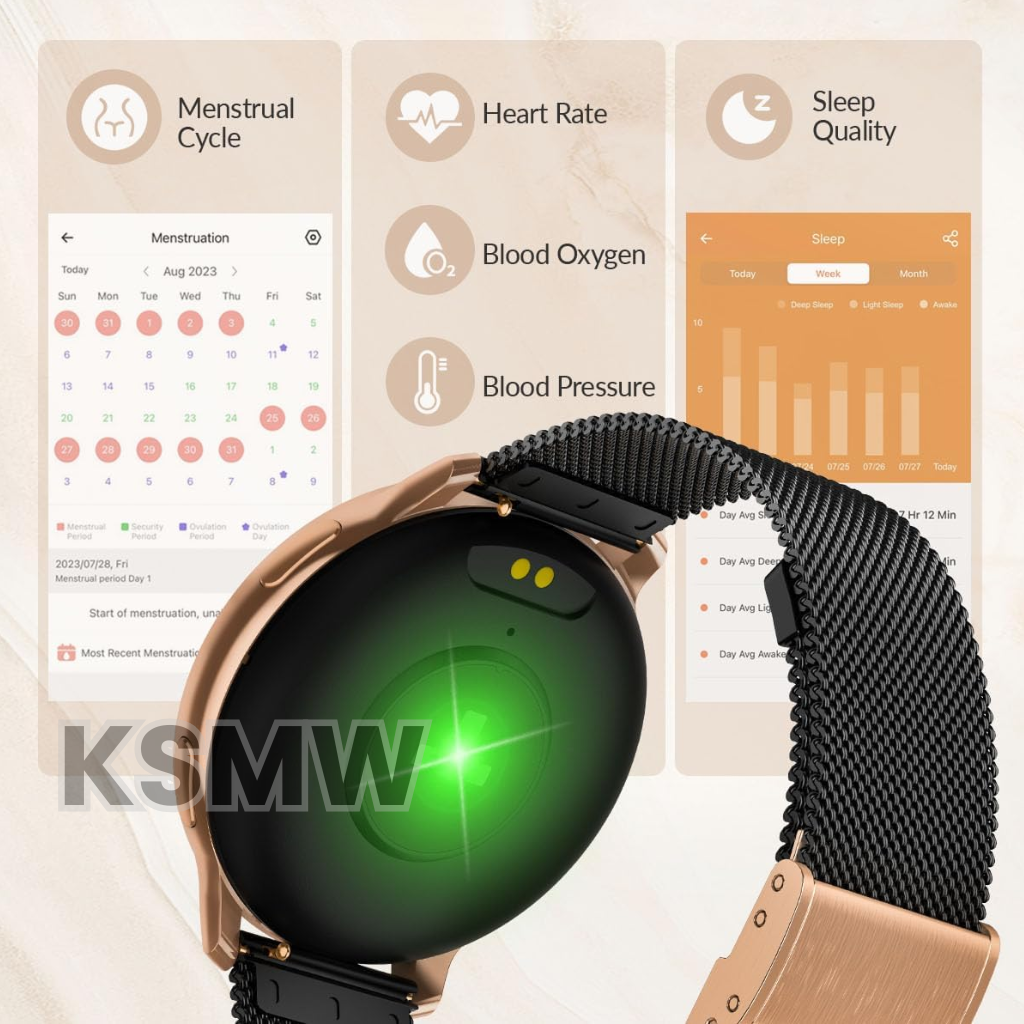 Women’s Smart Watch Sale – Best Budget Smartwatch with Bluetooth Calls, Health & Fitness Tracking, 120+ Sports Modes, Waterproof, 7–10 Day Battery Android iOS