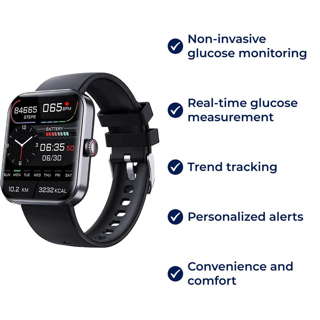 Non-Invasive Blood Glucose Smartwatch with Real-Time Monitoring, Trend Tracking and Personalised Alerts
