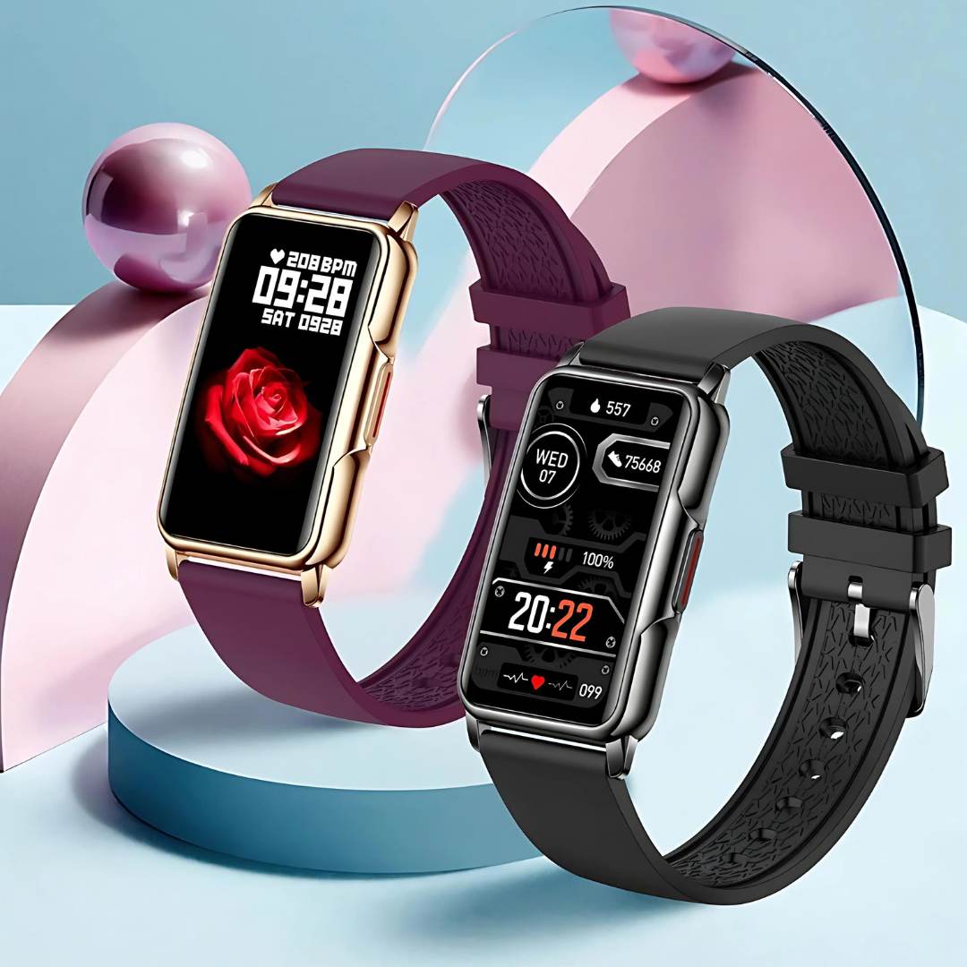 Ladies Smart Health Watch – Heart Rate, BP & Fitness Tracking with Elegant Slim Design