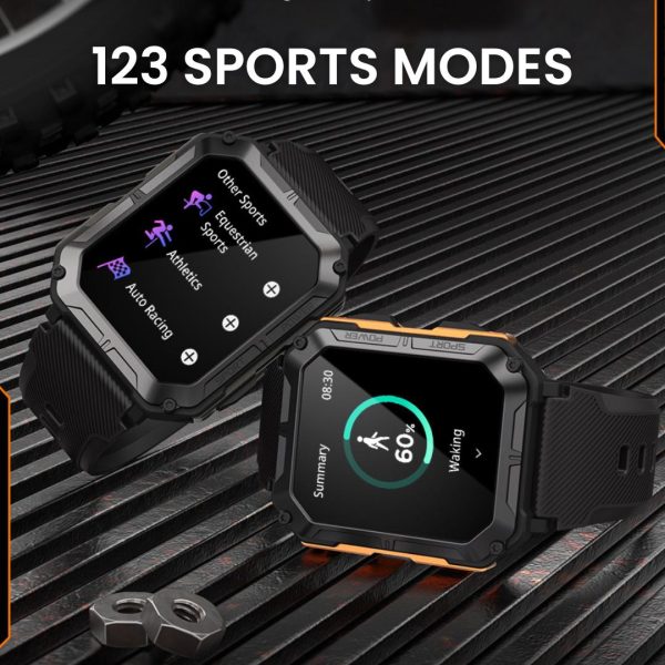 Titan Force Pro - Smart Fitness Tracker Smartwatch with Heart Rate Monitor, GPS, and Waterproof Design for Outdoor Activities and Daily Use