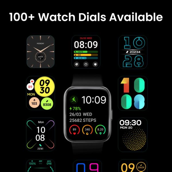 NexFit Smart Fitness Tracker Smartwatch with Heart Rate Monitor, Sleep Tracking & Notifications for Health & Activity Tracking