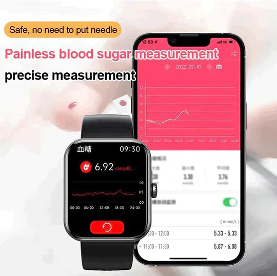 Best Smart Watch with Blood Sugar Monitor - Non-Invasive Glucose Monitoring System Device