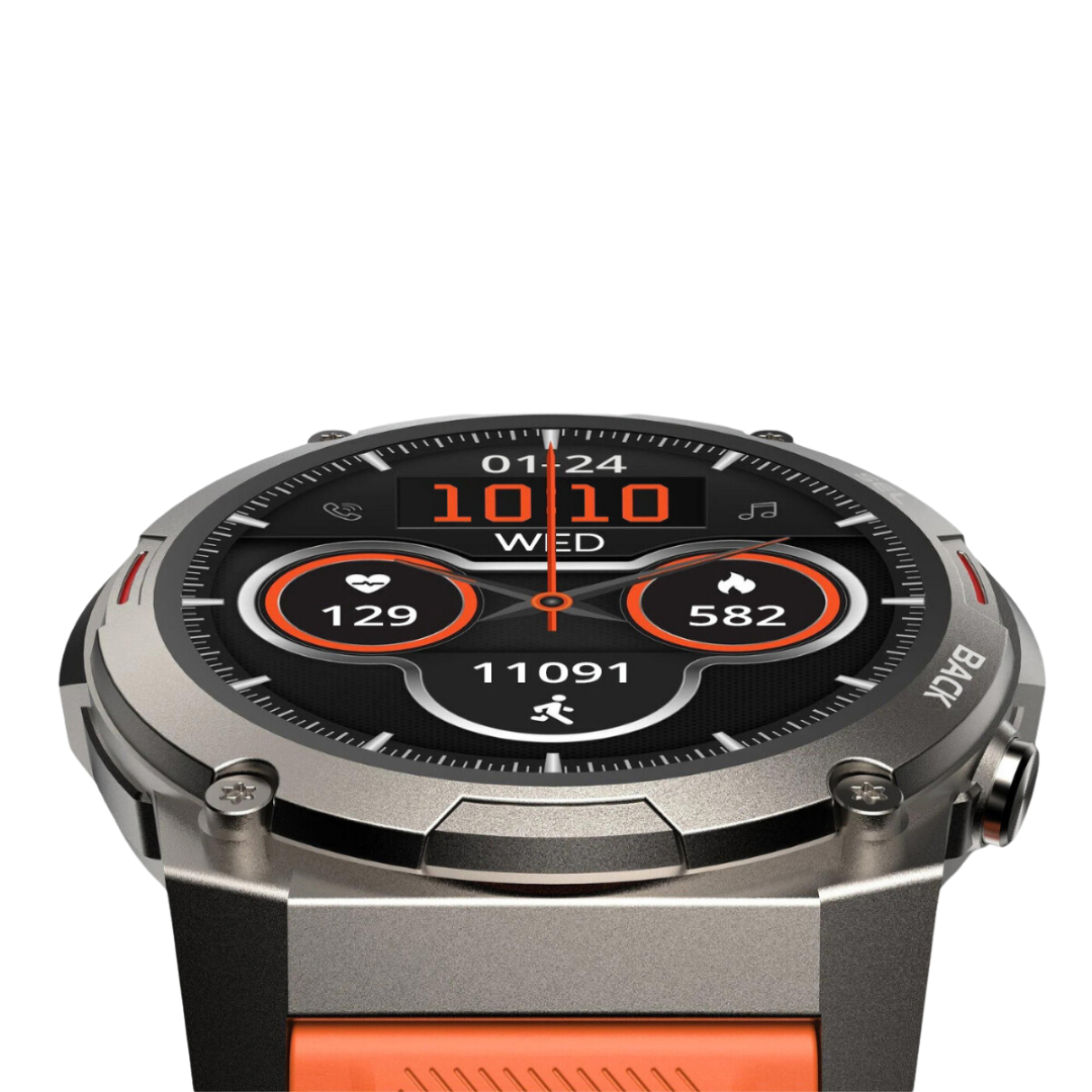 Rugged Fitness Tracker Smartwatch | Waterproof, Heart Rate Monitor & GPS for Outdoor Activities