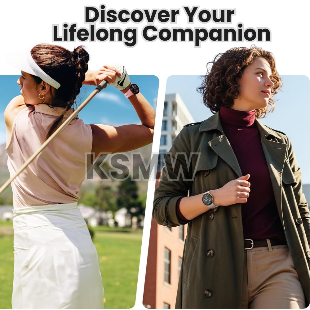 Android Smart Watches for Women – Super-Slim Lightweight Smartwatch with Bluetooth Calls, Health & Fitness Tracking, 14-Day Battery, Android iOS