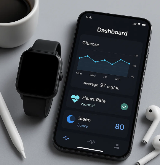 Smartwatch with Glucose Monitor – Non-Invasive Diabetes Tracker for Men & Women
