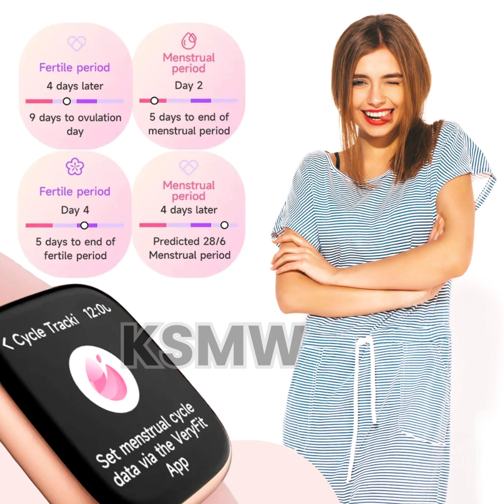 Women’s Step Counter Watch – Smart Watch with 1.85" Large Face, Bluetooth Calling, Blood Pressure & Heart Rate Monitor, Waterproof, Long Battery Life